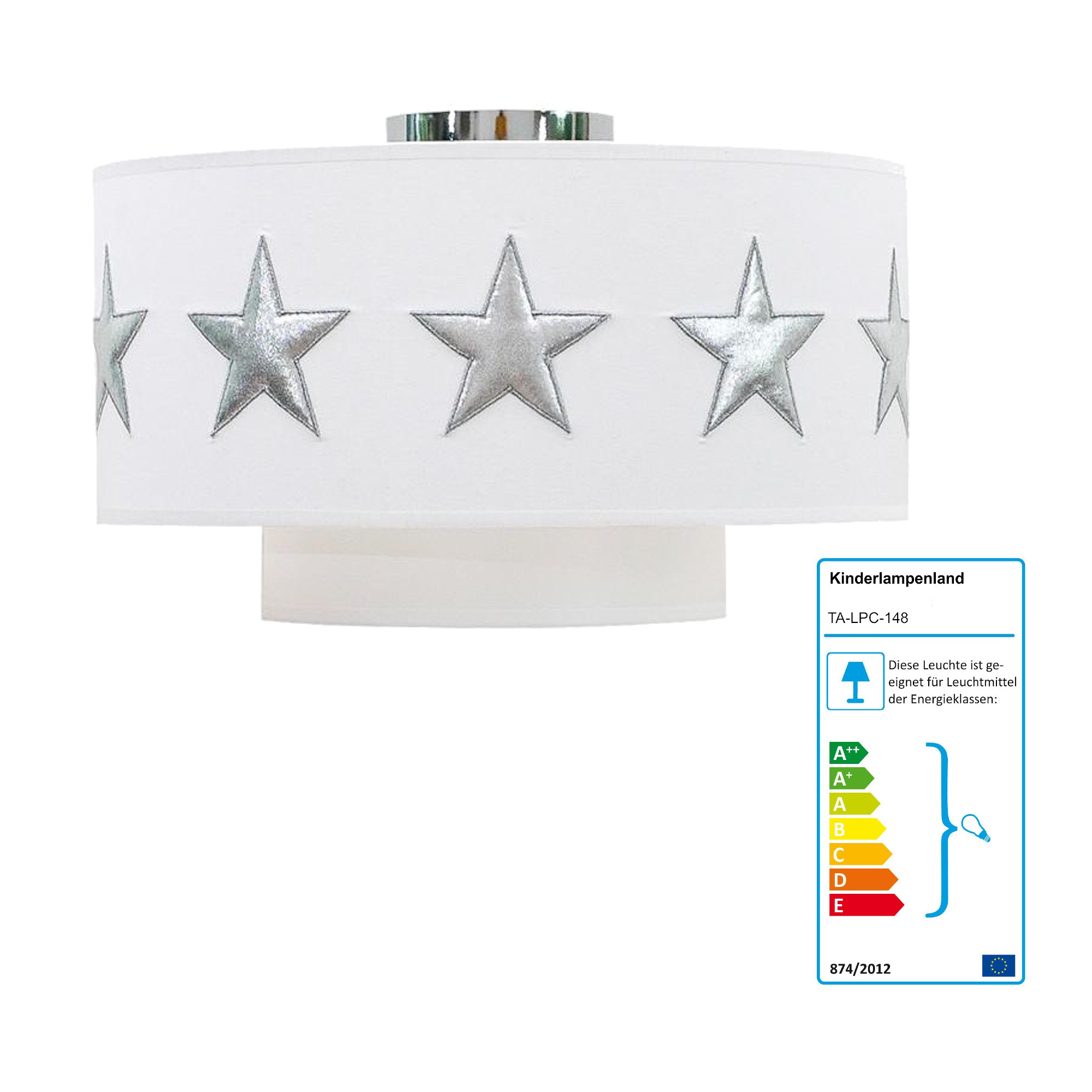 Taftan Deckenlampe Stern weiß