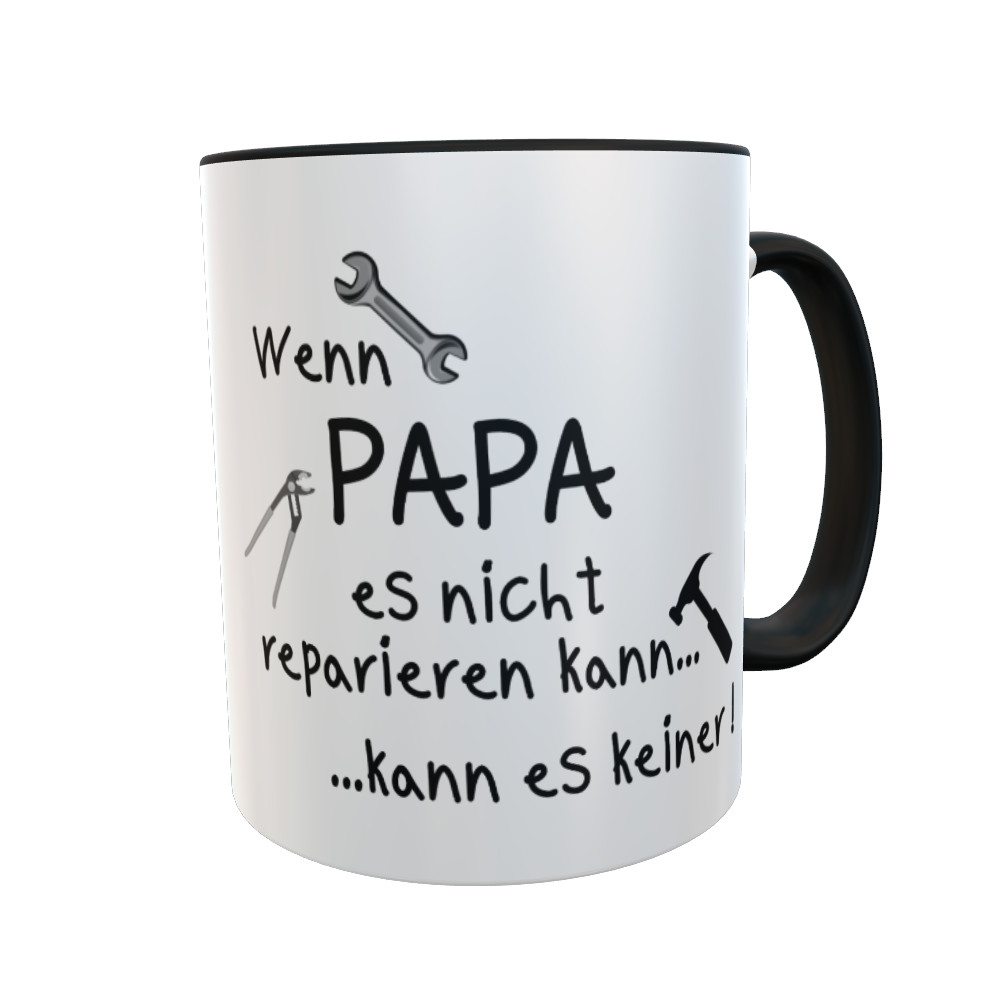 Papa Tasse – Wenn Papa es nicht reparieren kann… – Lustiger Becher für Heimwerker – Geschenk für Vater Vatertag Männer Werkstatt