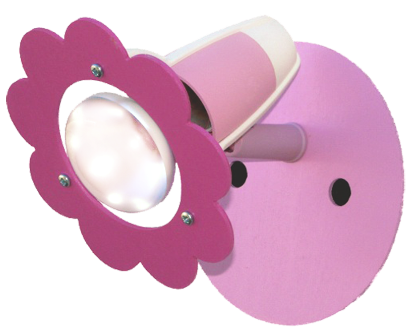Elobra Wandlampe Blüte rosa