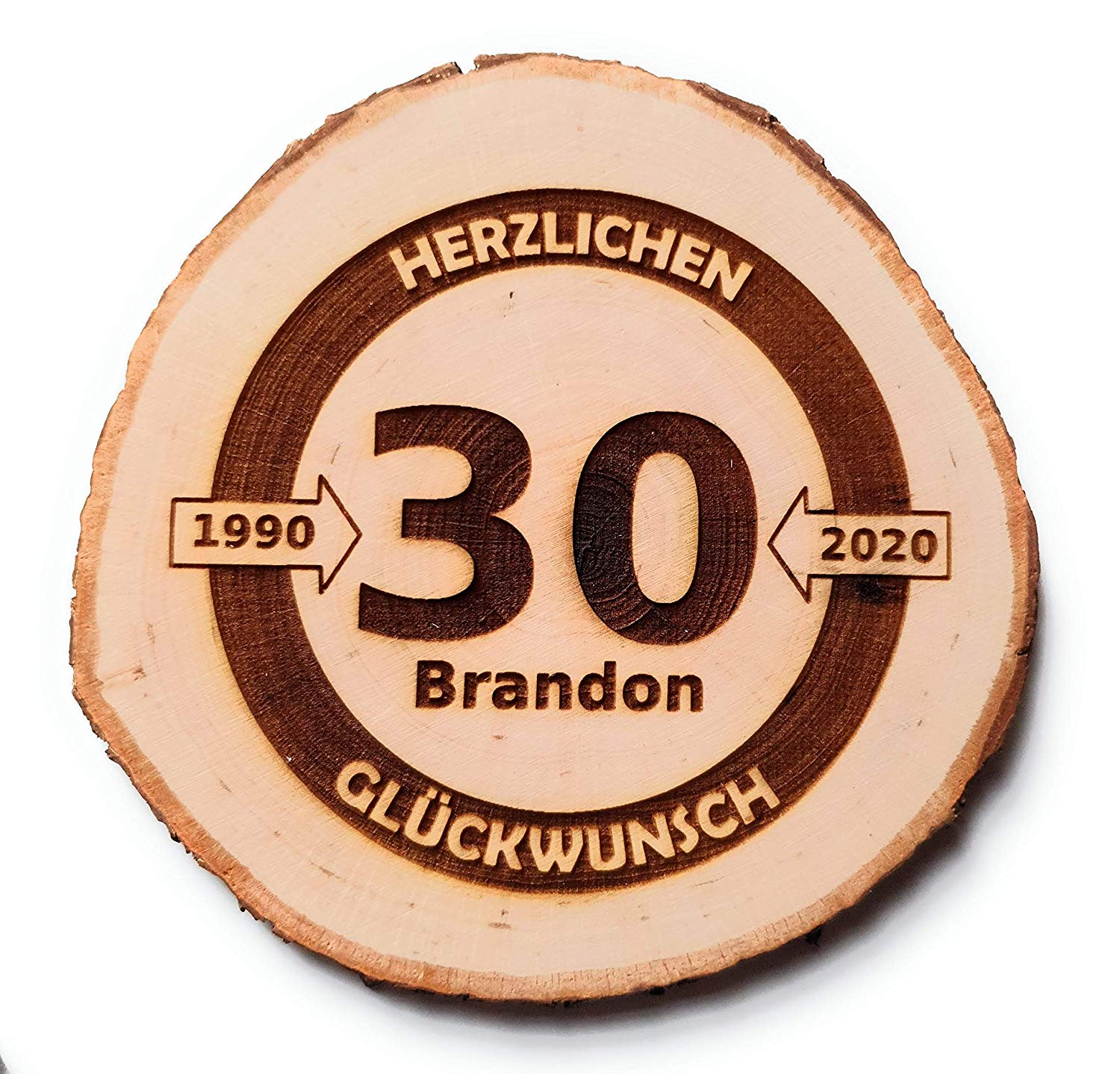 Untersetzer Verkehrszeichen mit Namen und Alter