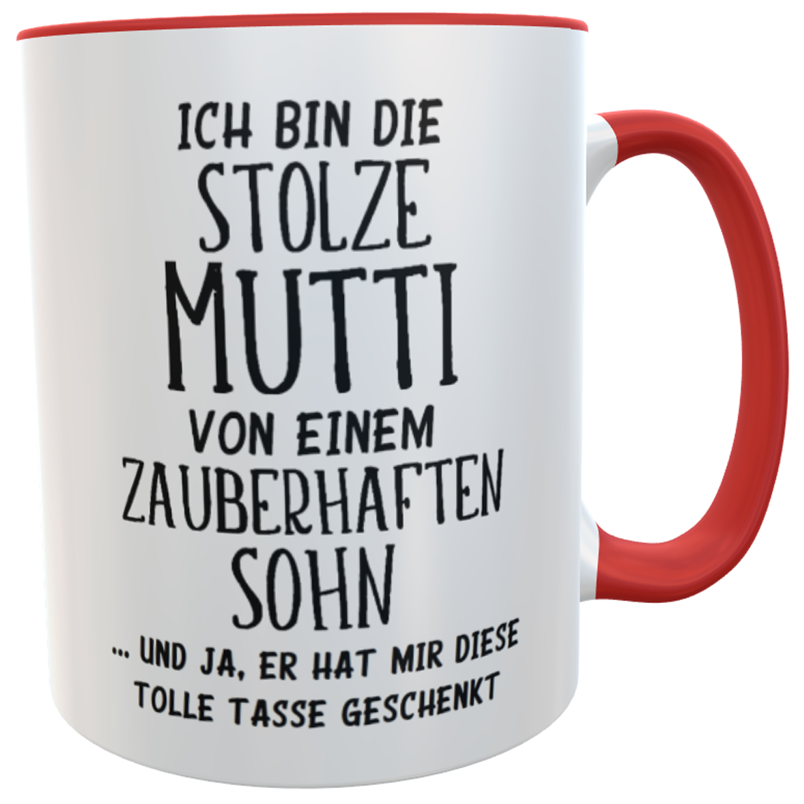 Tasse Muttertag mit Spruch Ich bin stolze Mutti ...Sohn
