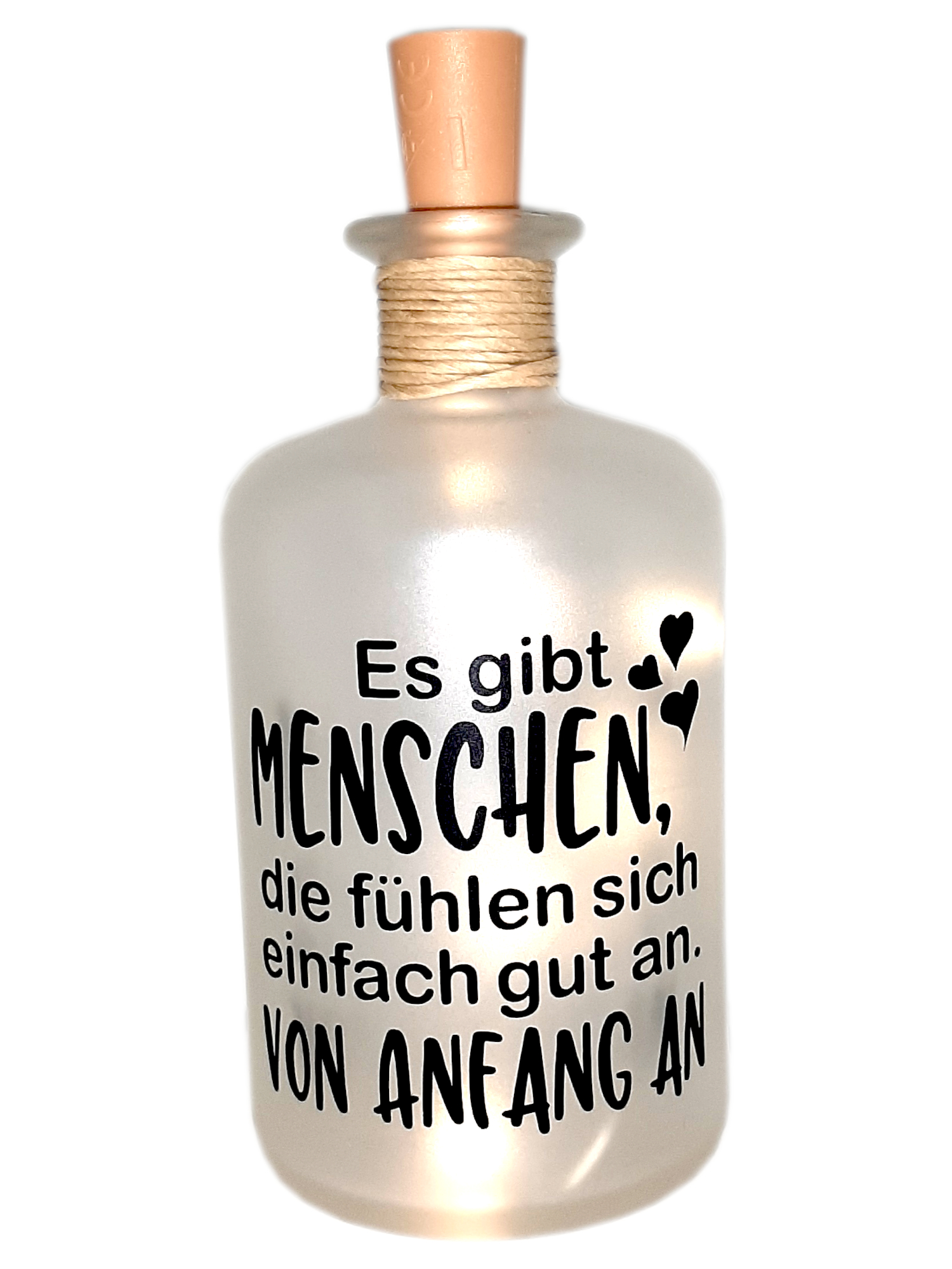 LED-Leuchtflasche Freunde Liebe Geschenk
