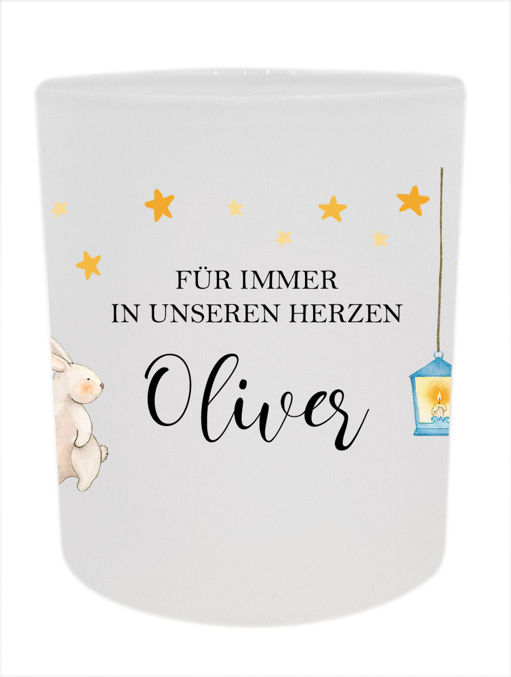 Teelichtglas Trauerlicht Kinder mit Spruch