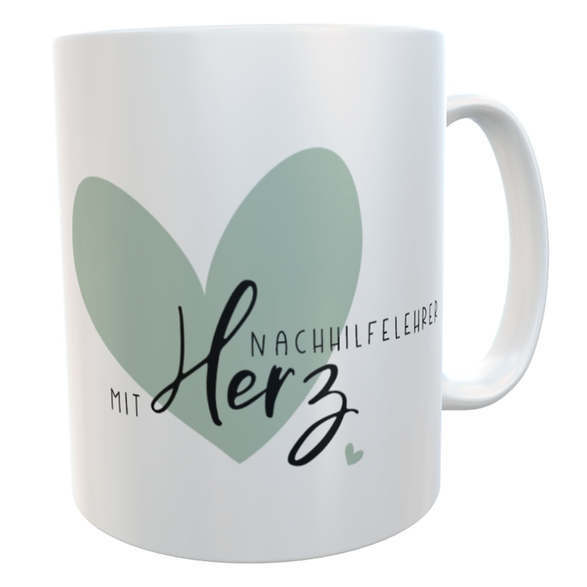 Tasse Nachhilfelehrer mit Namen Herz