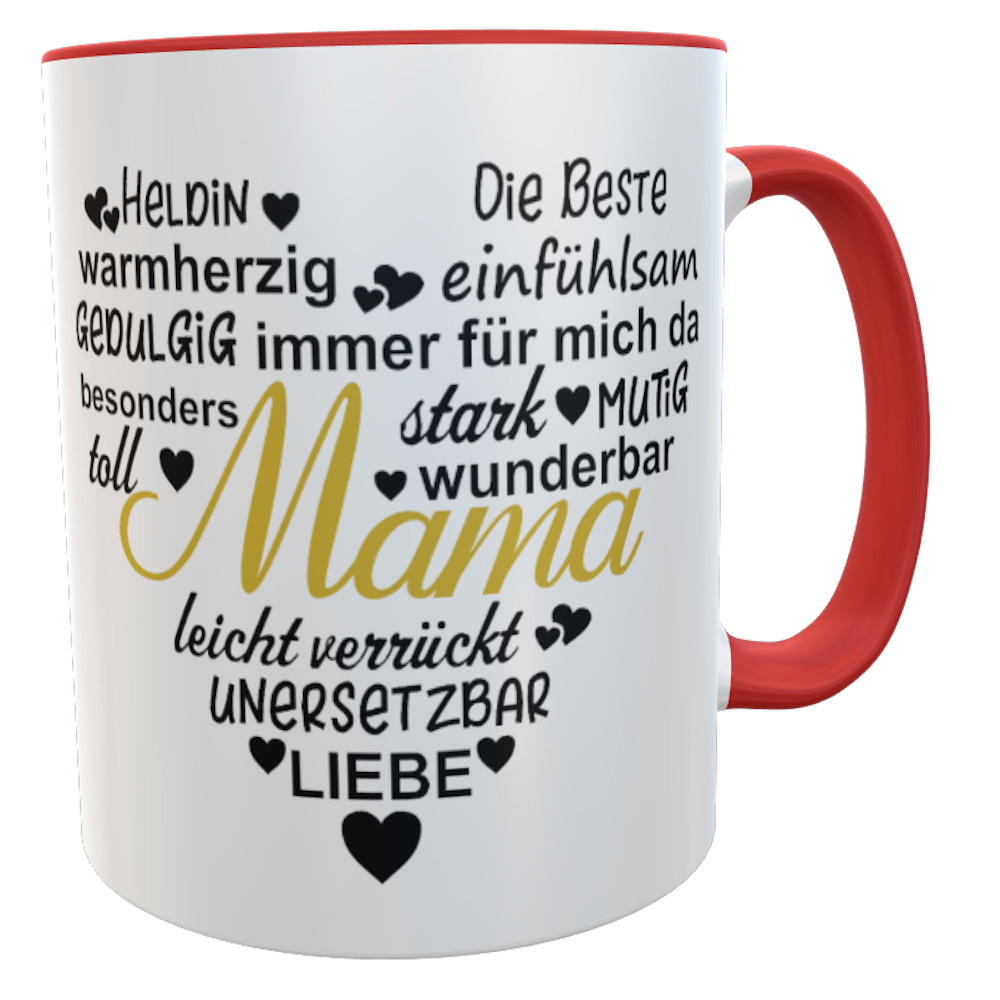 Tasse Muttertag Herz Liebe rot