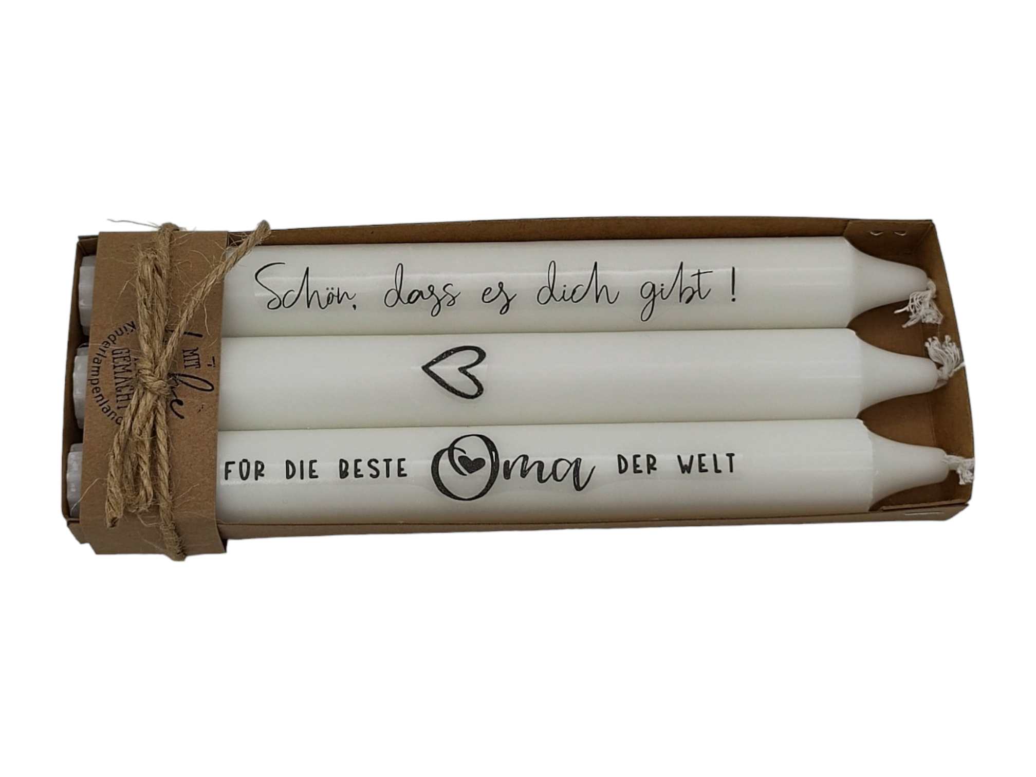 Stabkerzen Oma Herzensgruß 3er-Set