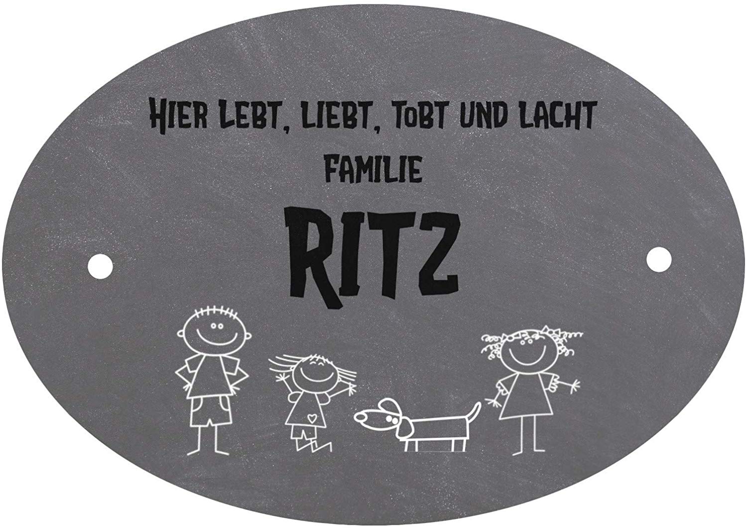 Türschild mit Namen Namensschild