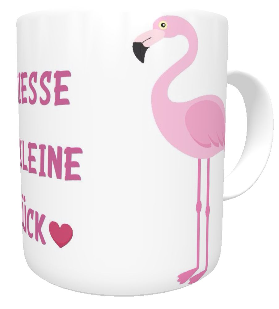 Kaffeetasse Flamingo Genieße das kleine Glück| Teetasse | Kakaotasse ohne Namen