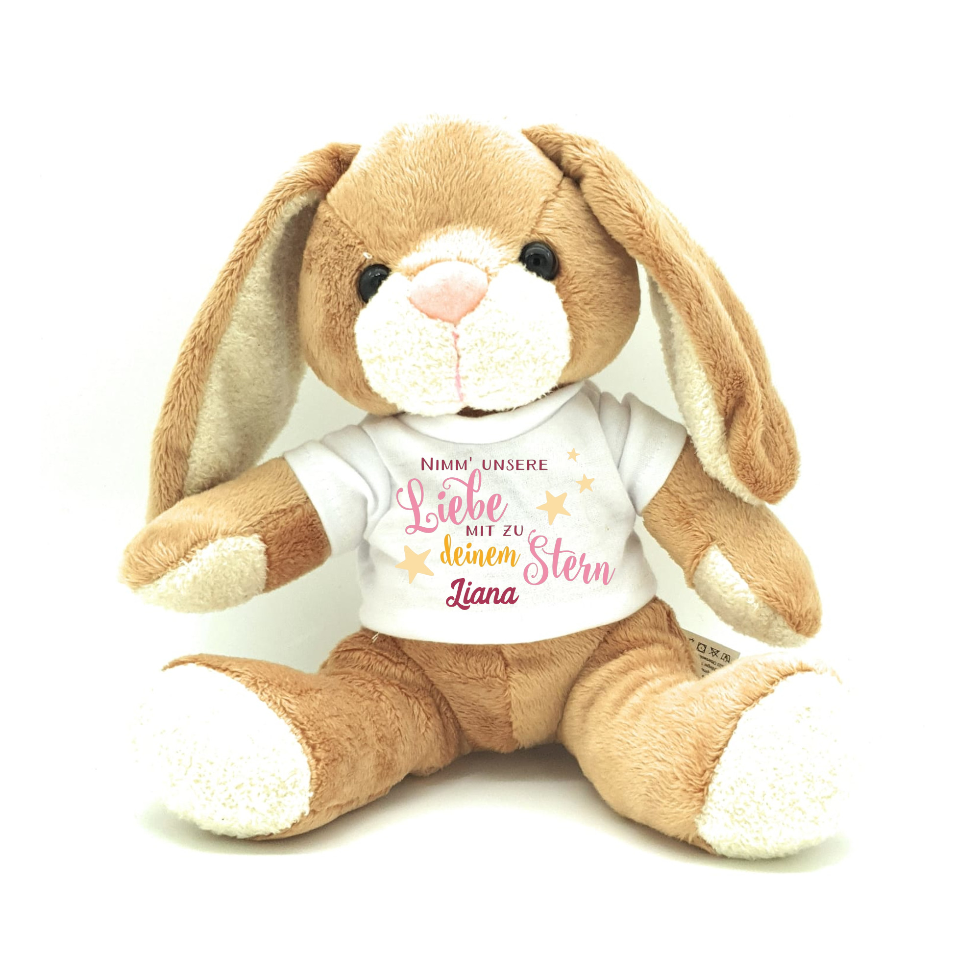 Hase Kuscheltier mit Name als Trostspender für Eltern von Sternenkindern: Ein Andenken für immer Mädchen