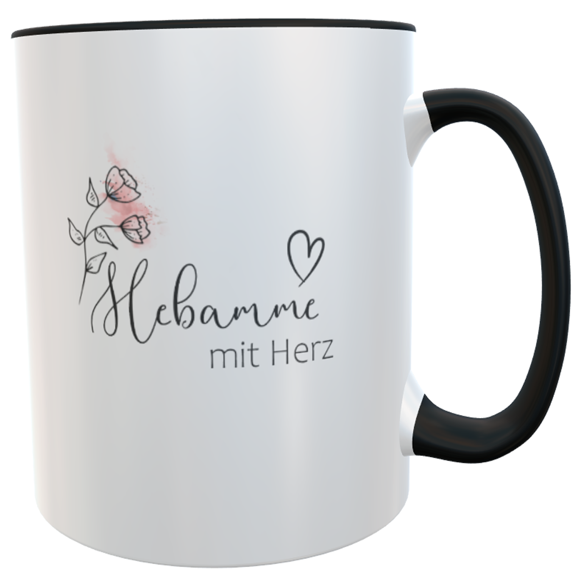 Tasse Hebamme mit Herz - Dankeschön-Geschenk, für Schwangerschaft & Nachsorge,