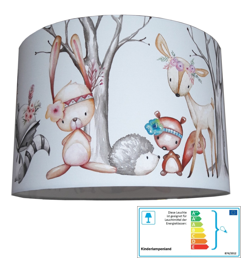 Kinderzimmerlampe Waldtiere Freunde