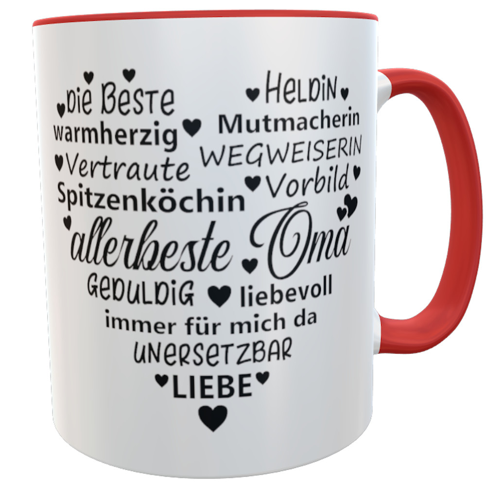 Tasse allerbeste Oma Herz Liebe