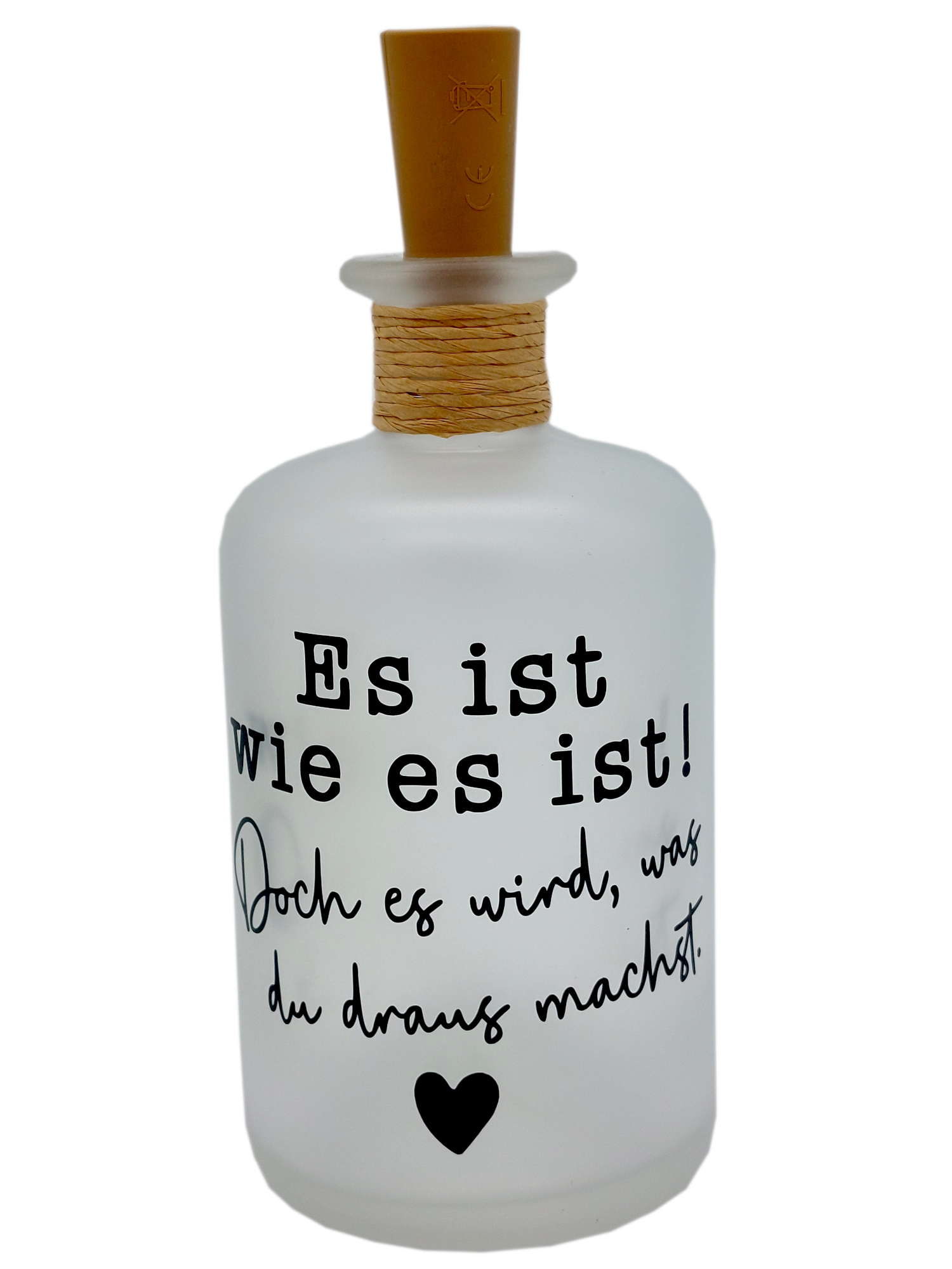 LED-Leuchtflasche Spruch Es ist wie es ist!