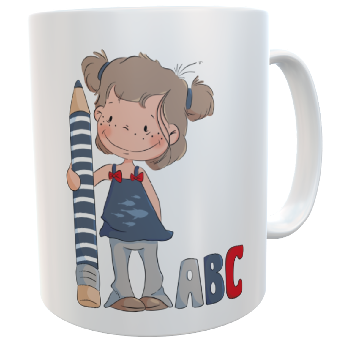 Kindertasse Schulkind Mädchen emmapünktchen, inkl. Geschenkverpackung Keramik