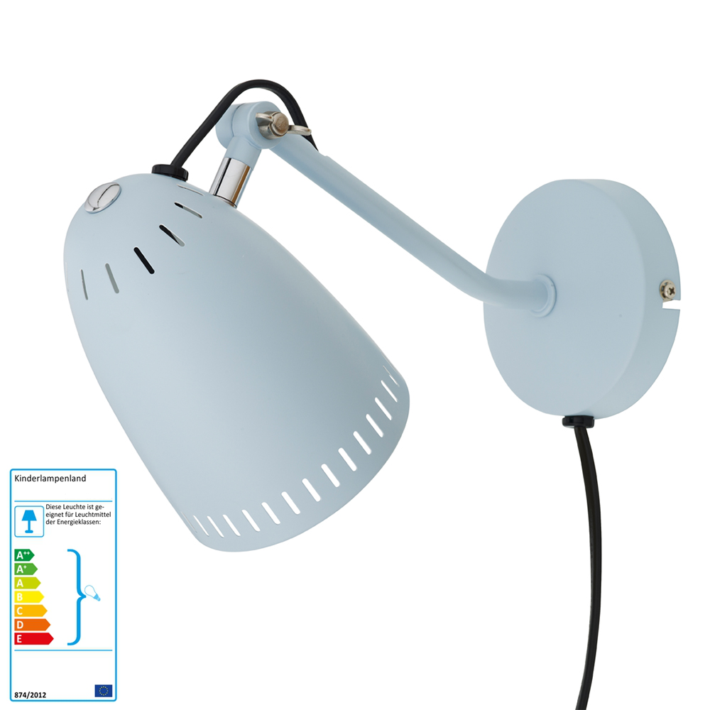 Superliving Wandlampe hellblau matt