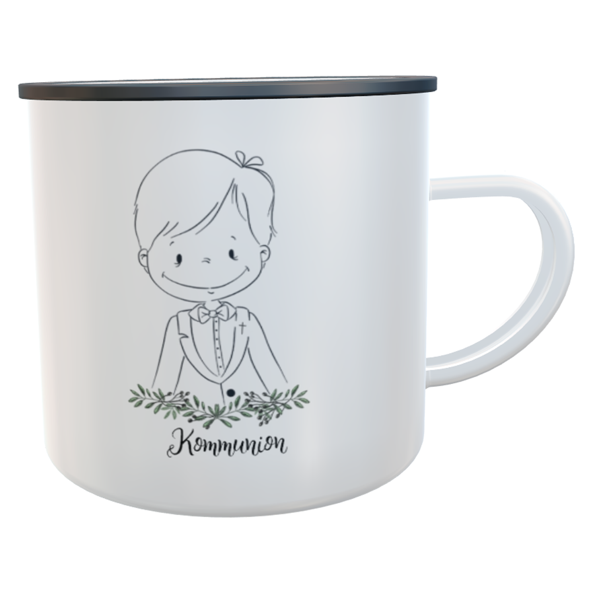 Emaille-Tasse Kommunion Jungen