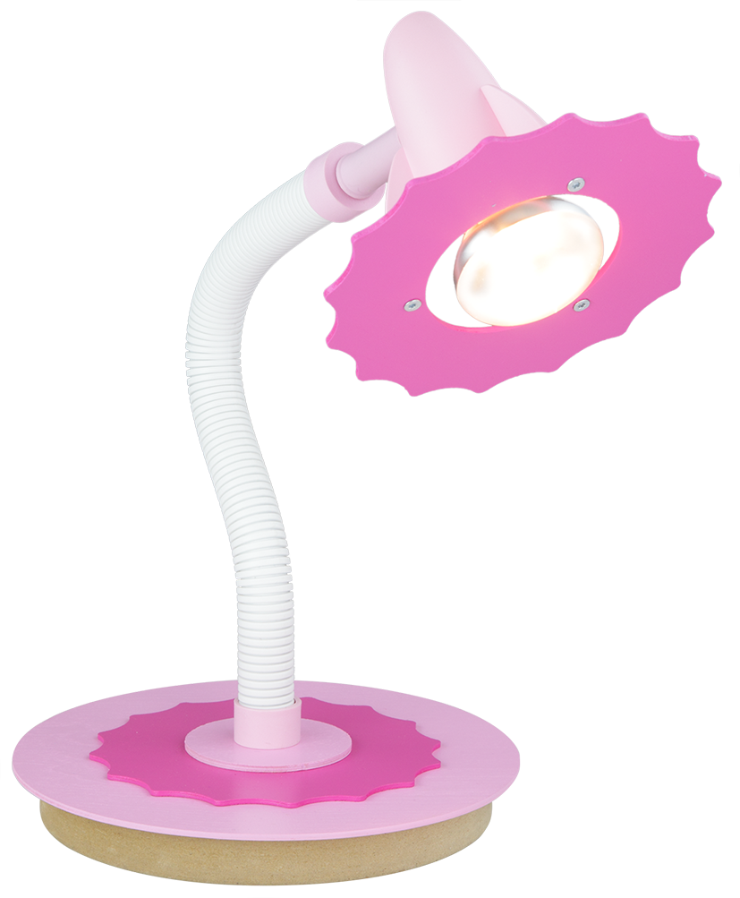 Elobra Tischlampe Blüte rosa