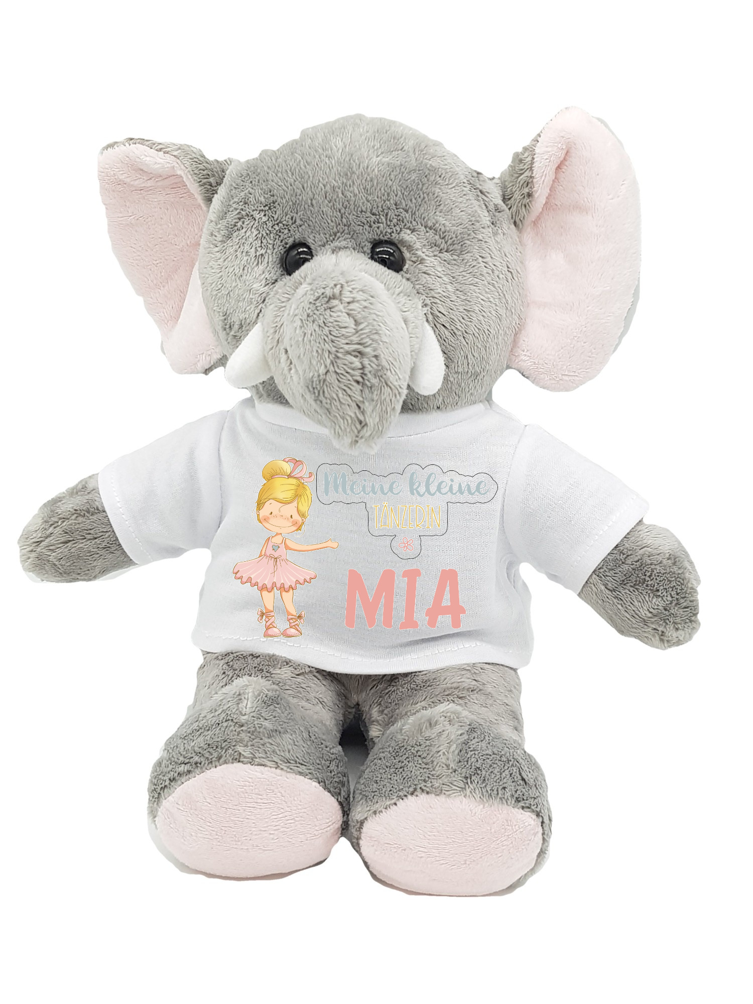 Elefant Kuscheltier Ballerina für die Zuckertüte Schultüte mit Wunschname zur Einschulung Glücksbringer