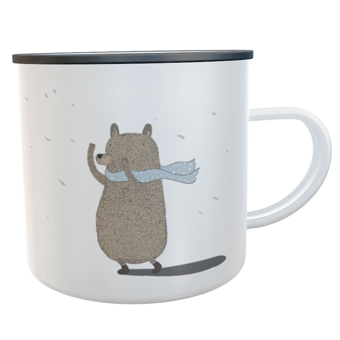 Emaille-Tasse Wetterbär