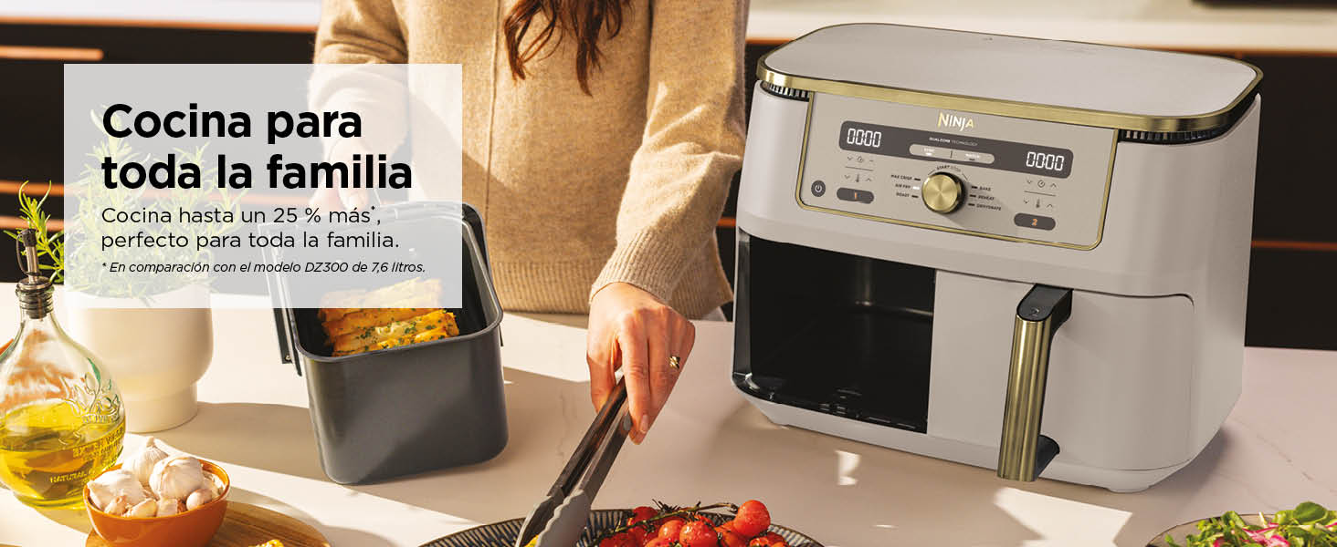 Ninja MAX Freidora de aire sin aceite con compartimento doble