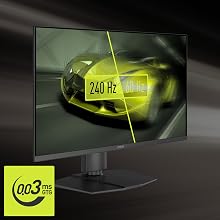 Częstotliwość odświeżania 240 Hz, czas reakcji 0,03 ms GtG