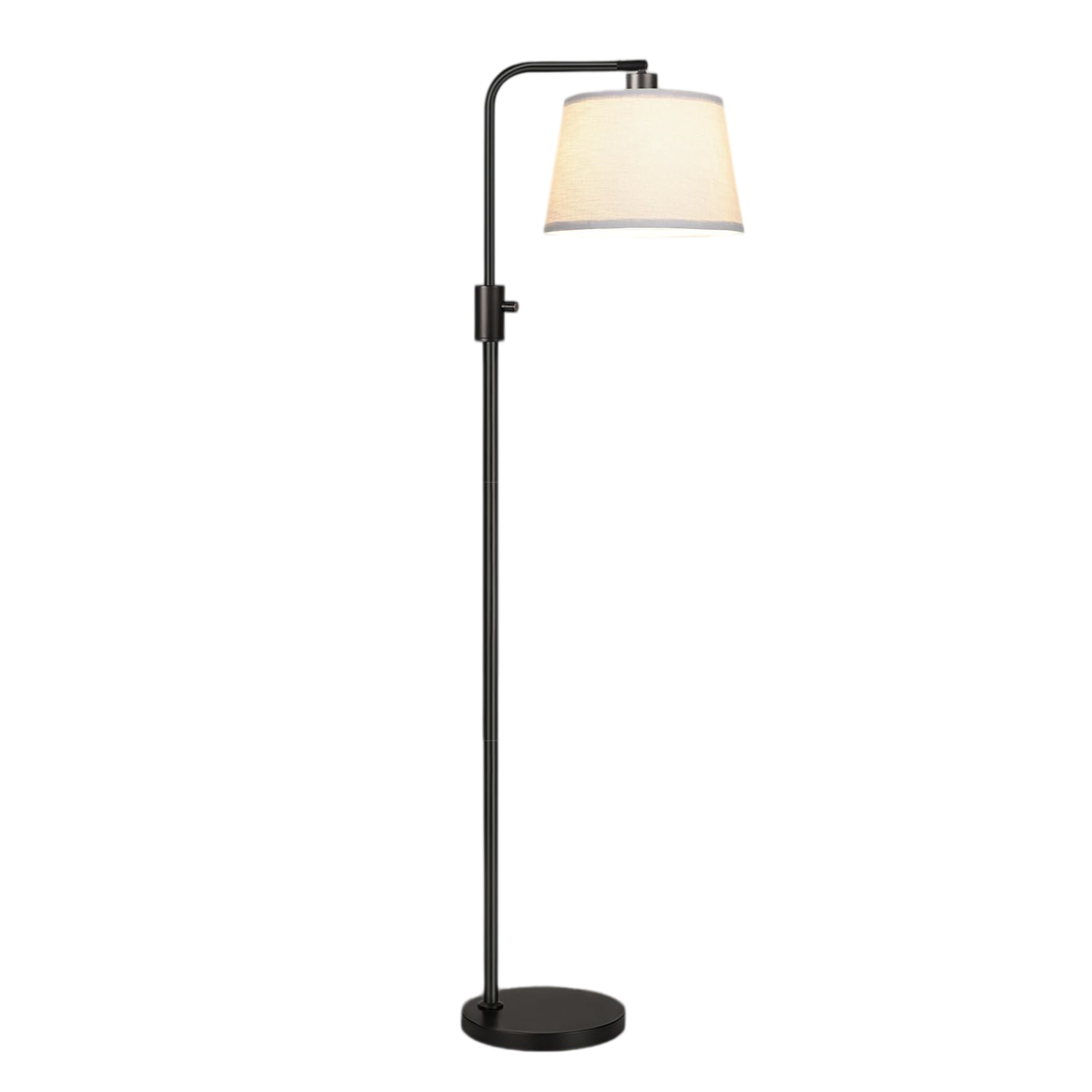 Dimmable Arc Floor Lamp with Linen Shade