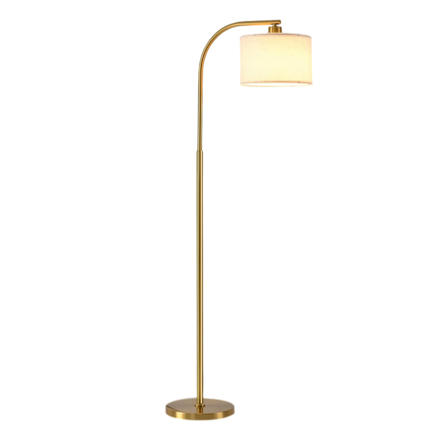 Modern Arched Floor Lamp with Fabric Shade
