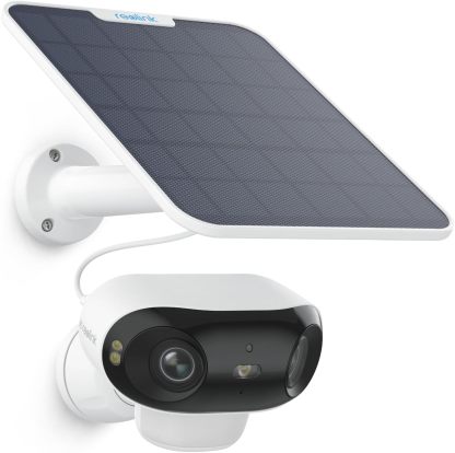 REOLINK Argus 4 Pro - 4K Solar Security Camera, ColorX Night Vision, 180° Blindspot-free View, Wireless Outdoor Camera with Dual-band Wi-Fi 6, Smart AI Detection, No Monthly Fee, with 6W Solar Panel