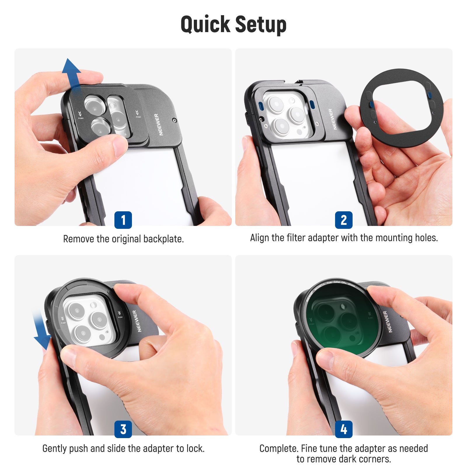 NEEWER NW SERIES S 67mm Magnetic Lens Filter Kit For PA023/PA024 Phone Cage