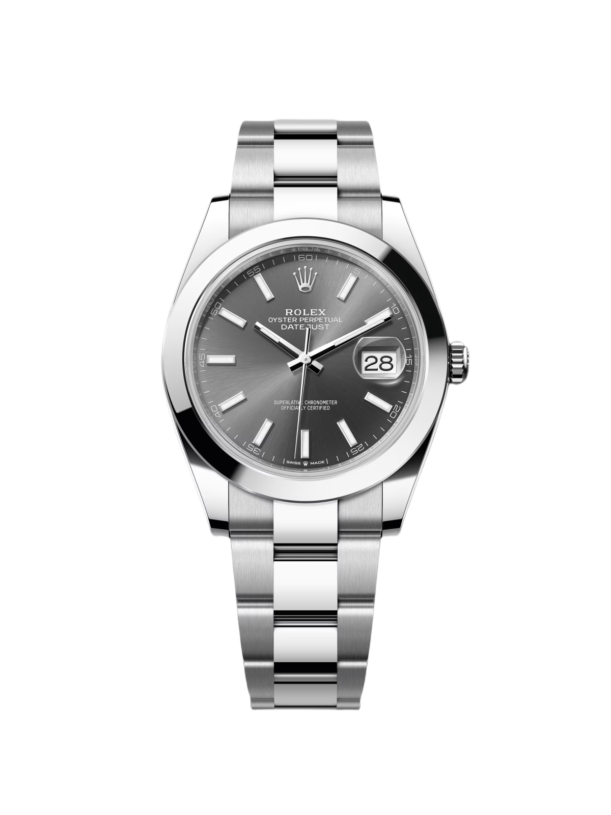 Rolex Datejust 41 mm 126300 Slate Index Jubilee Edelstahluhr