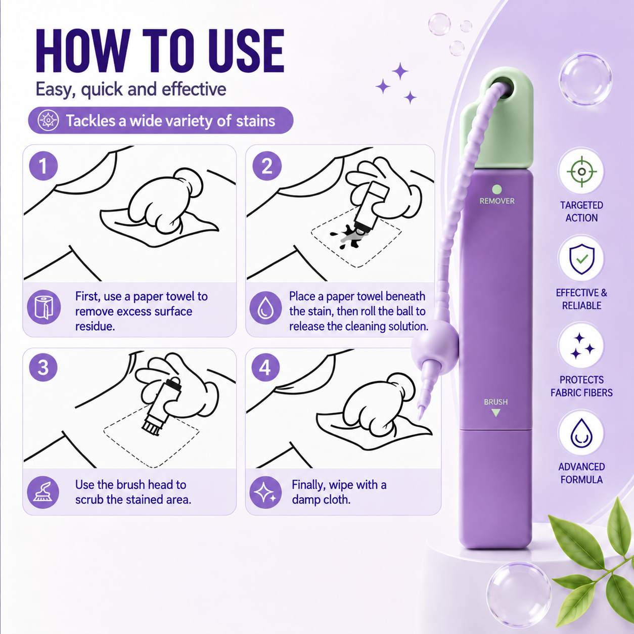 2-in-1 Instant Stain Remover Pen