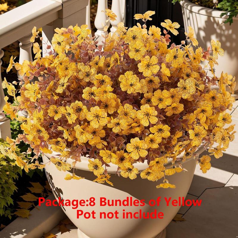 Outdoor Artificial Flowers – Faux Daisies & Eucalyptus for Porch, Patio & Garden