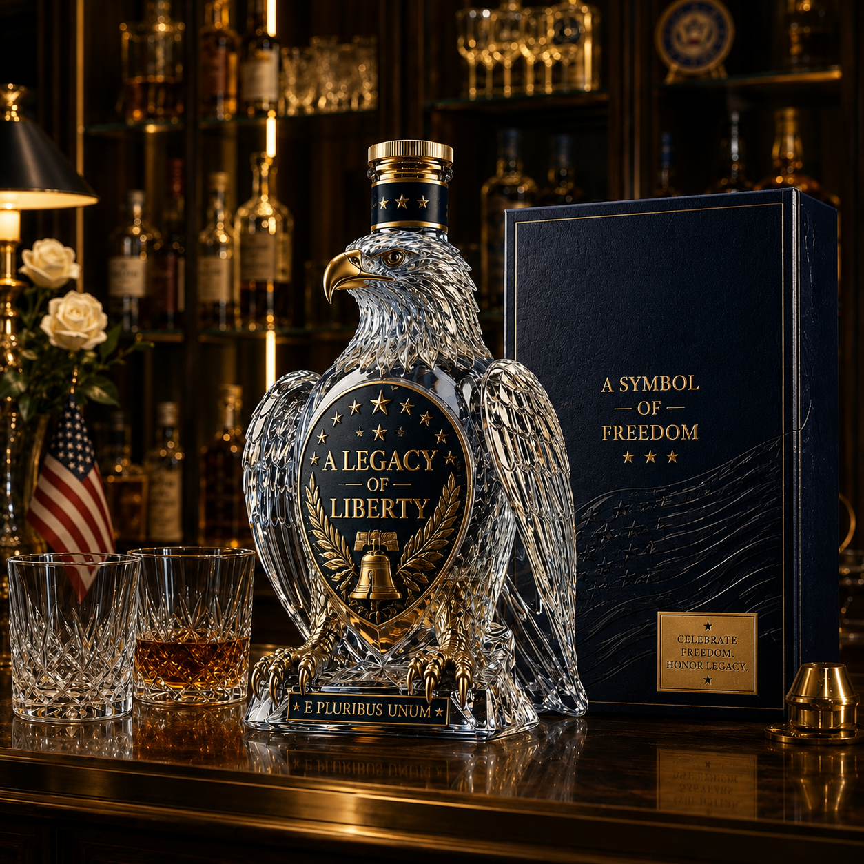 🦅A Legacy of Liberty Hawk Whiskey Bottle