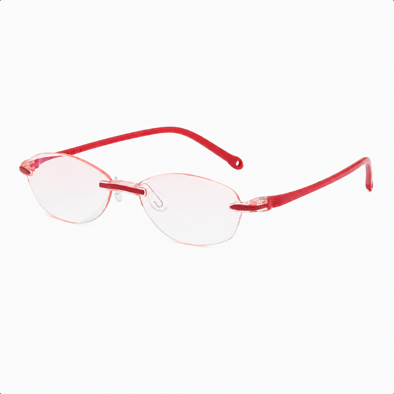 Lightweight Rimless Progressive Reading Glasses with Blue Light Filter & UV400 Protection