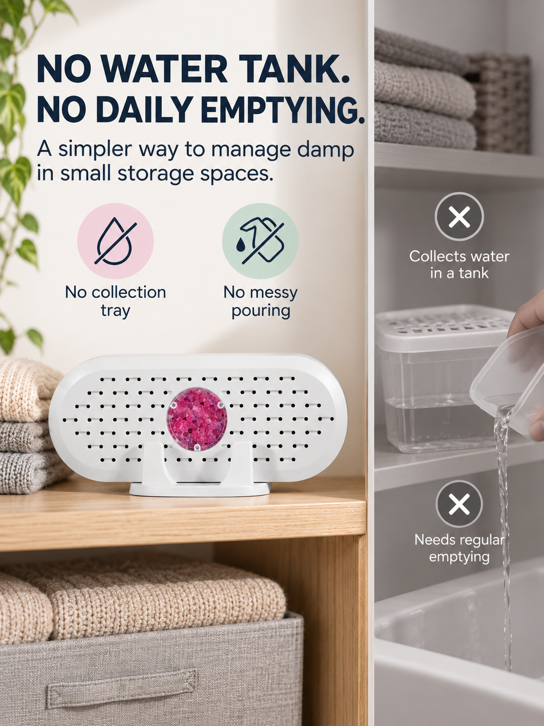 💧 DAMP WARDROBE? WET WINDOWS? MUSTY CORNERS? PULL THE MOISTURE OUT BEFORE IT TAKES OVER. 🔥 The Mini Reusable Household Dehumidifier Designed to Absorb Excess Moisture from Small Enclosed Spaces — Helping Keep Wardrobes, Bedrooms, Bathrooms, Cupboa