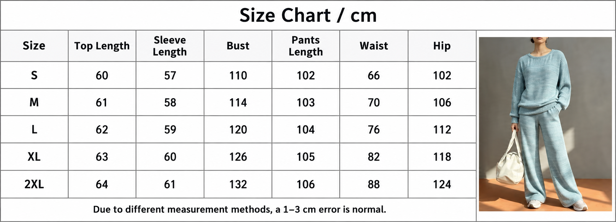 Women’s Textured Knit Two-Piece Set – Relaxed Sweater & Wide Leg Pants Outfit