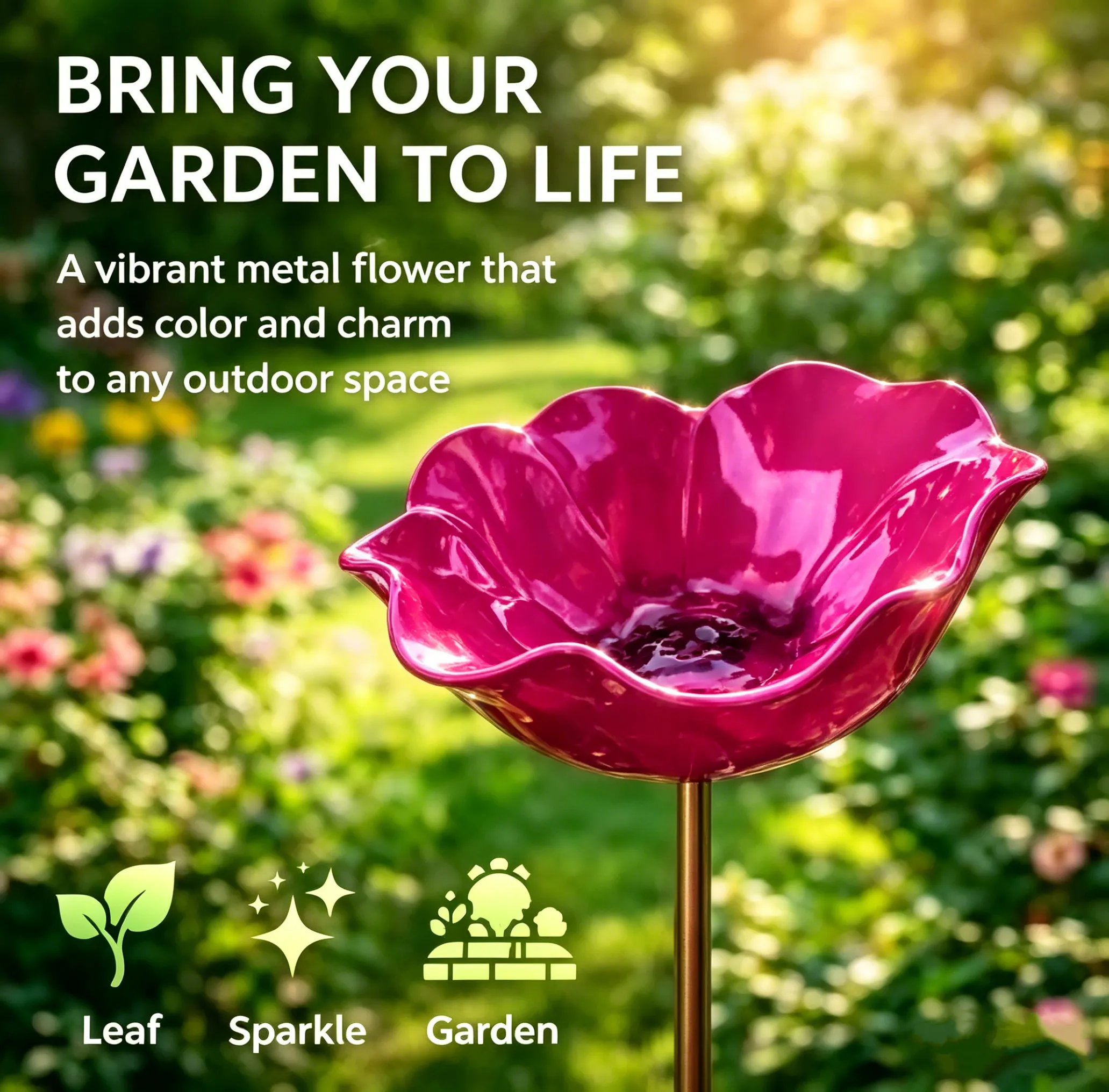 Mini Bird Bath & Pollinator Water Station   Attract Birds & Beneficial Insects