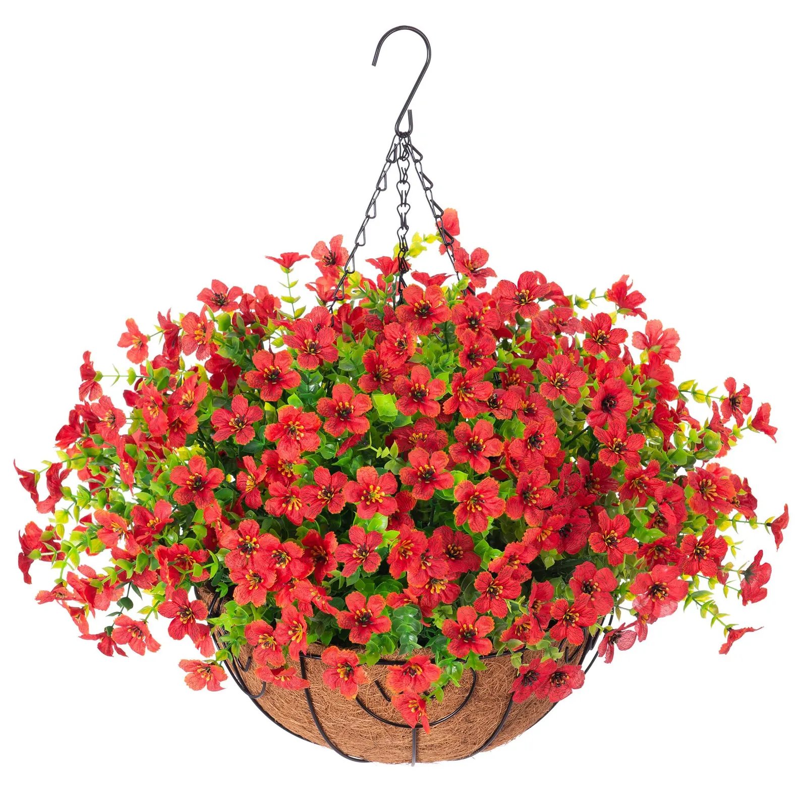 Last Day Promotion!  Simulated Hanging Flower Basket No Watering, No Wilting—Just a Picture Perfect Home Every Single Day.