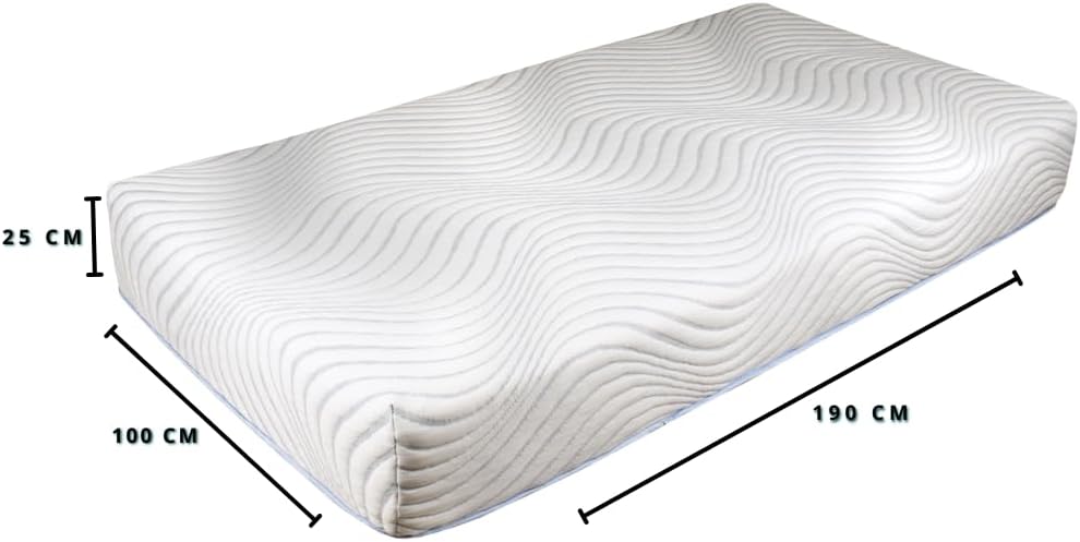 COLCHONES MONAL CONFORT, Colchón de 25 cm de Grueso | Memory Foam y Tecnología Adaptativa | Colchón en Caja | La combinación Perfecta de Confort y Soporte Modelo Elian Plus Individual
