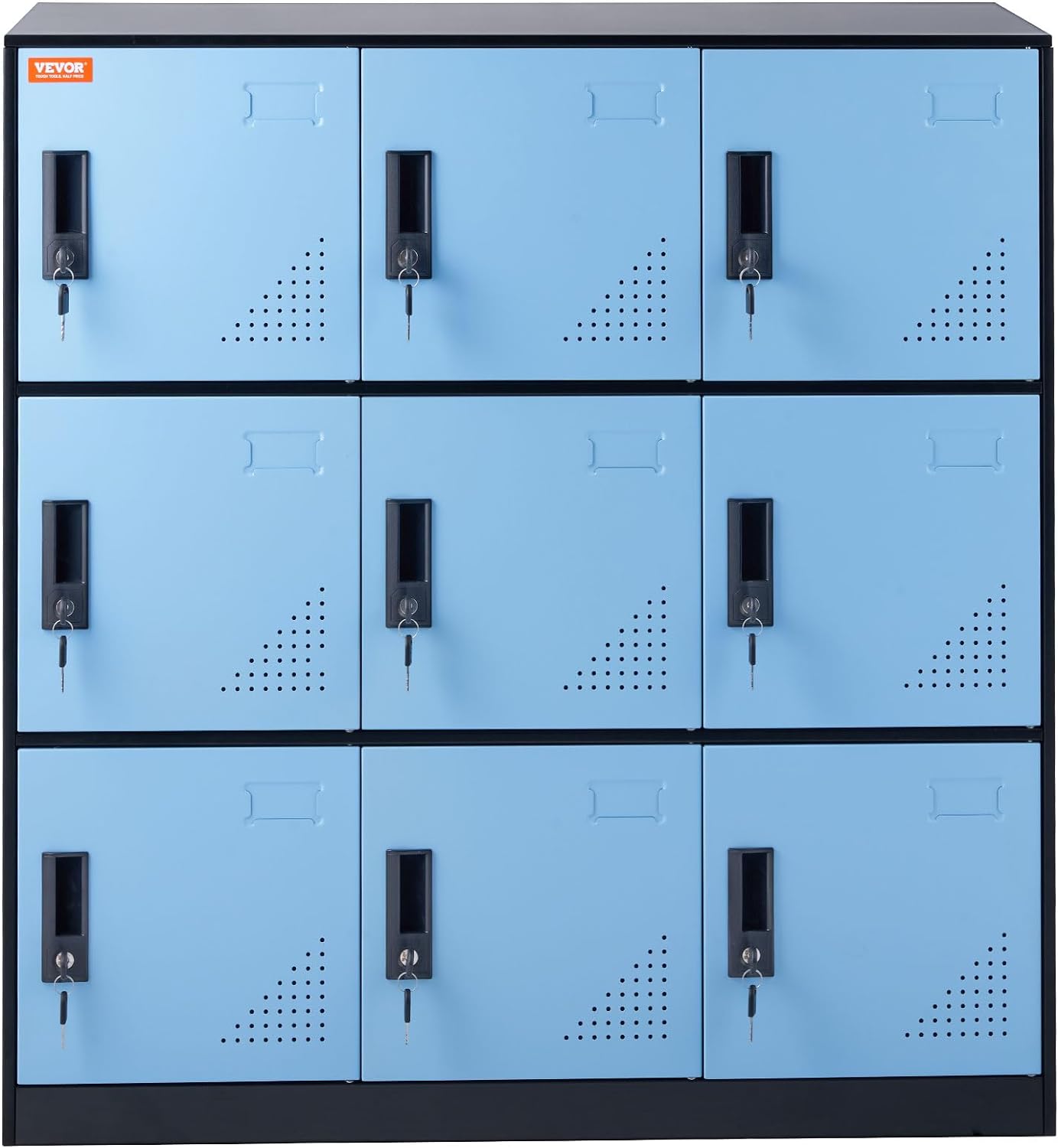 Metal Storage Cabinet with Wheels, 75'' Locking Steel Storage Cabinet with 2 Magnetic Doors and 4 Adjustable Shelves for Office, Garage, Home