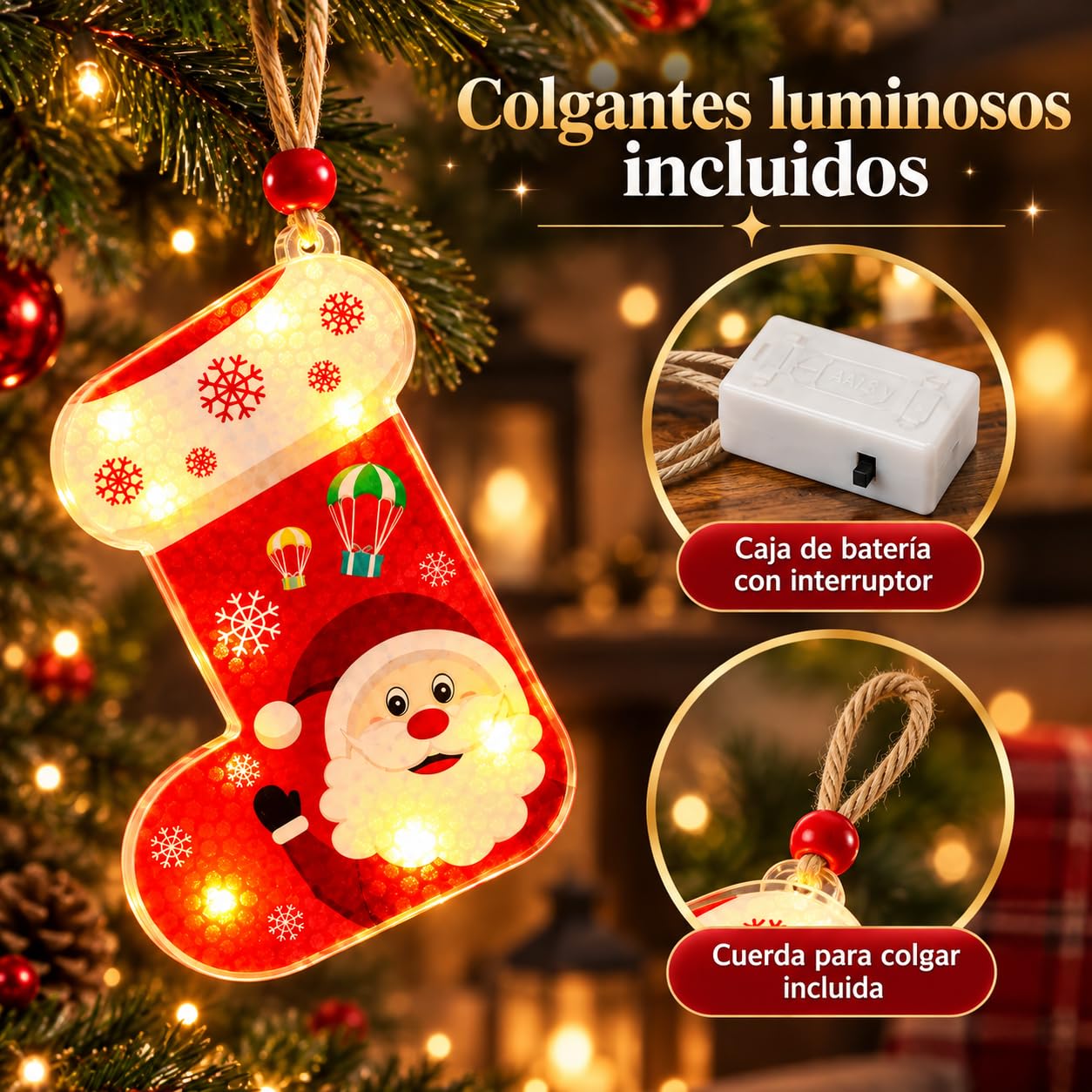 CM-TOP Árbol de Navidad con Luces Integradas 210cm