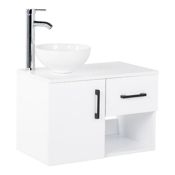 Mueble Kit Para Baño Gabinete Organizador Lavamano Monomando blanco