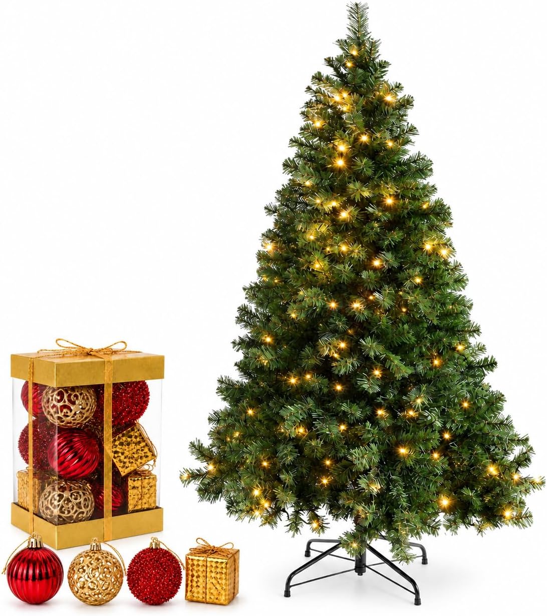 CM-TOP Árbol de Navidad con Luces Integradas 210cm