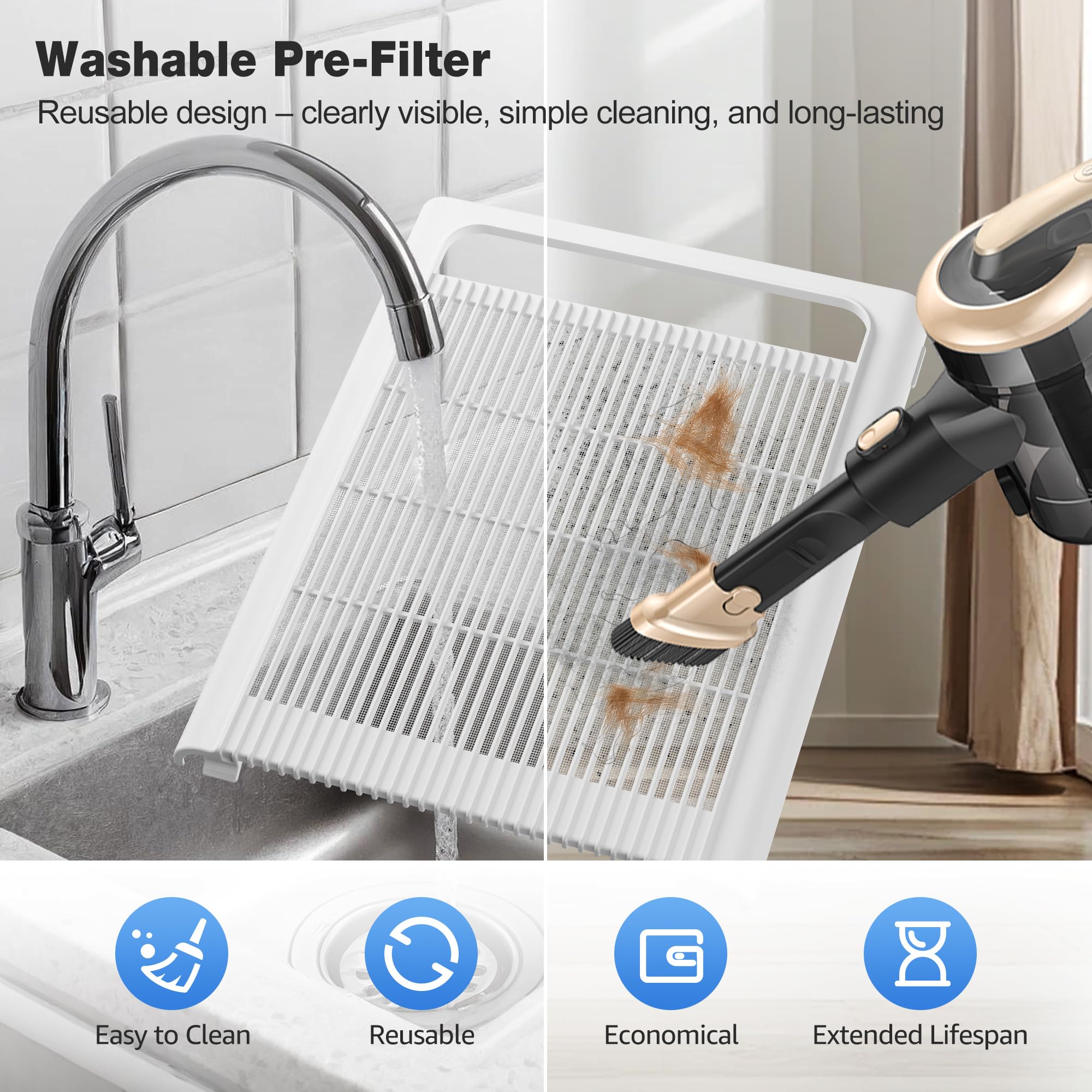 KNKA Purificador de Aire para Hogar, Hasta 1,695 ft² en 1 Hora, APH4000