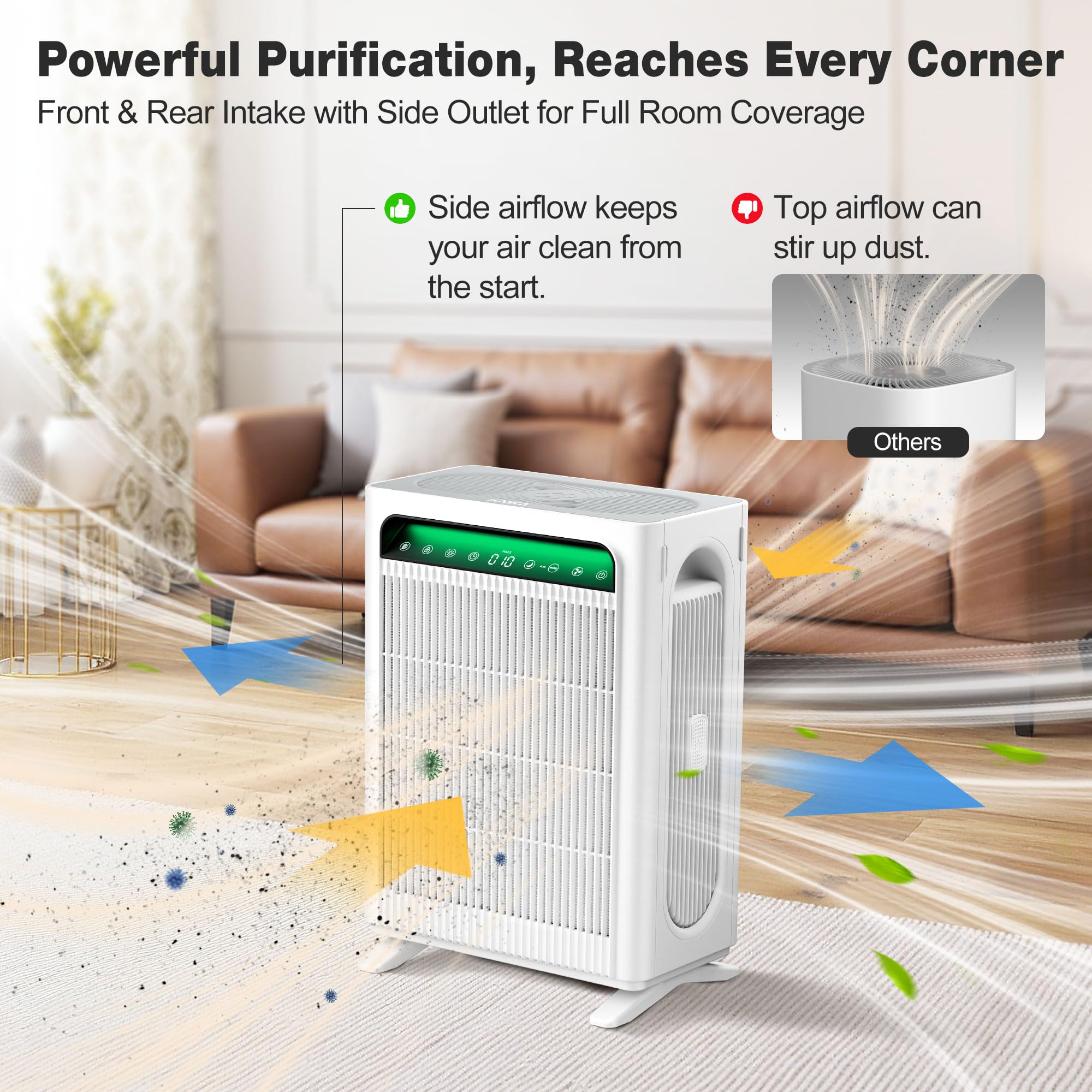 KNKA Purificador de Aire para Hogar, Hasta 1,695 ft² en 1 Hora, APH4000