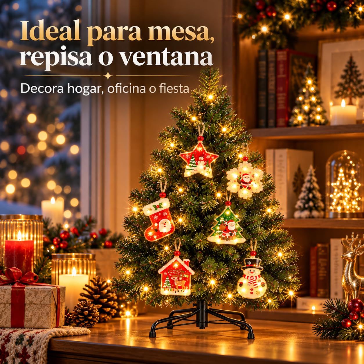 CM-TOP Árbol de Navidad con Luces Integradas 210cm