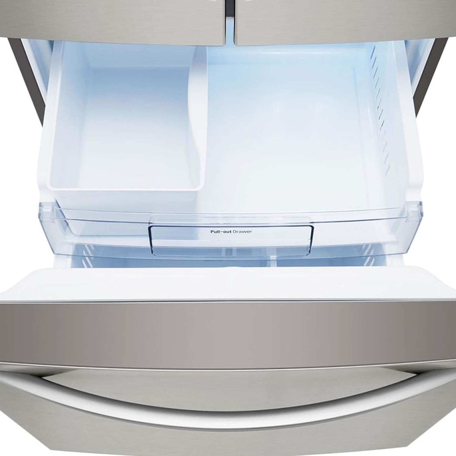 Refrigerador LG French Door 22 pies cúbicos, Acero Inoxidable con Autodiagnóstico Smart Diagnosis, descongelacion automatica, gris, modelo GF22BGSK