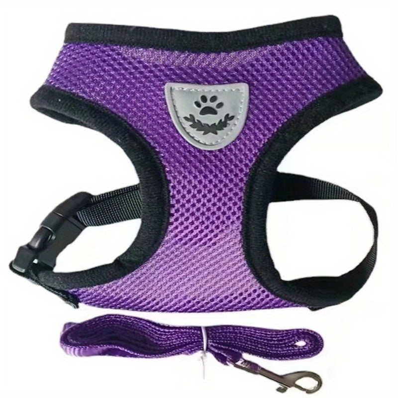 Harness with leash for small and medium-sized dogs.