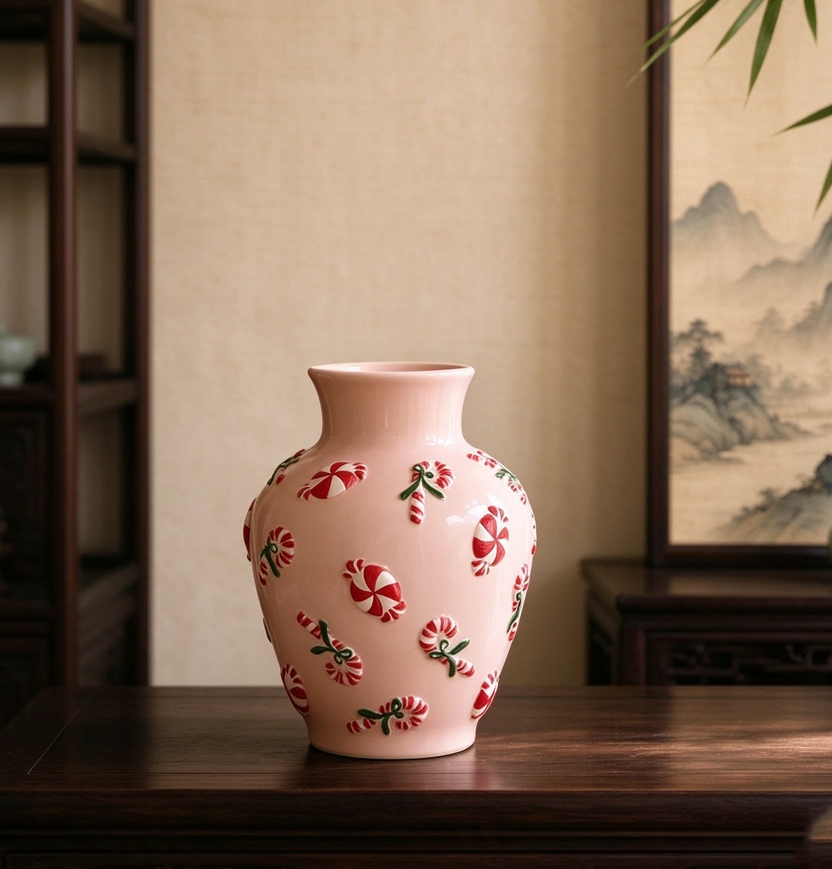 Candy-pink vase