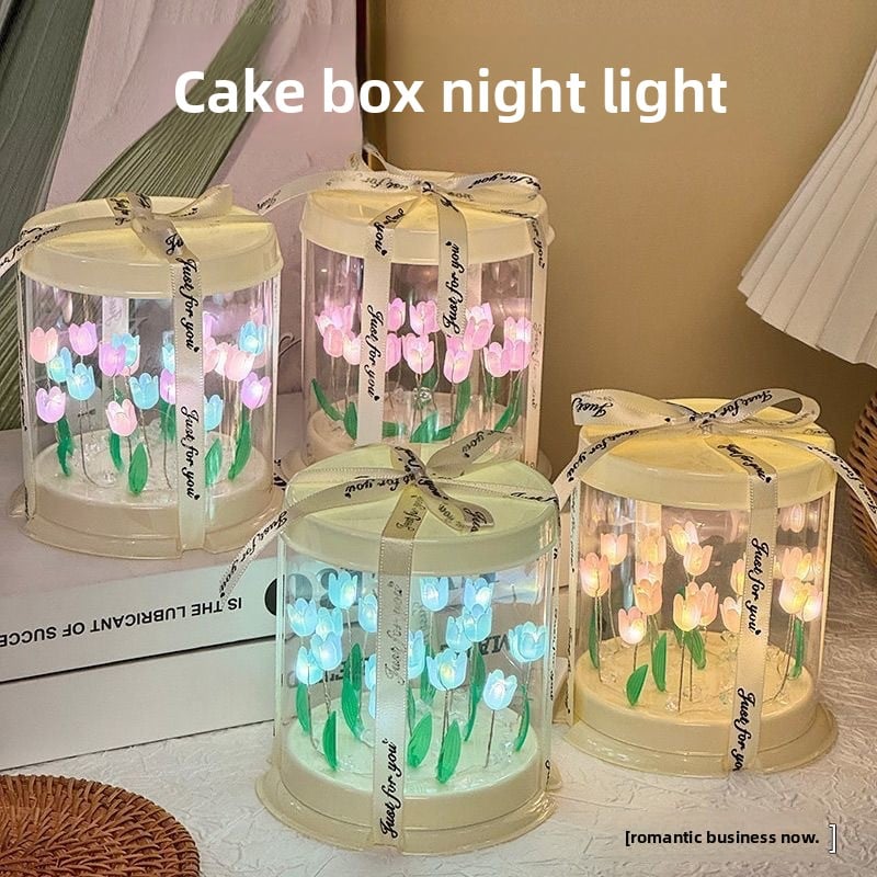 Aesthetic Tulip Flower Bucket Ambient Light